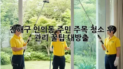 ✨ 진해구 인의동 주민 주목! 청소 후 관리 꿀팁 대방출 🏡 #
